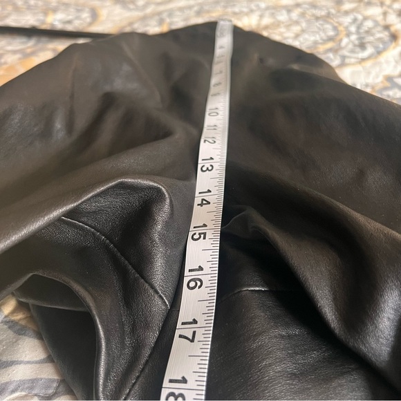 Maria McManus 100% Lamb Skin High Waist Crop French Leather Trouser Pants, 8 - Picture 14 of 16